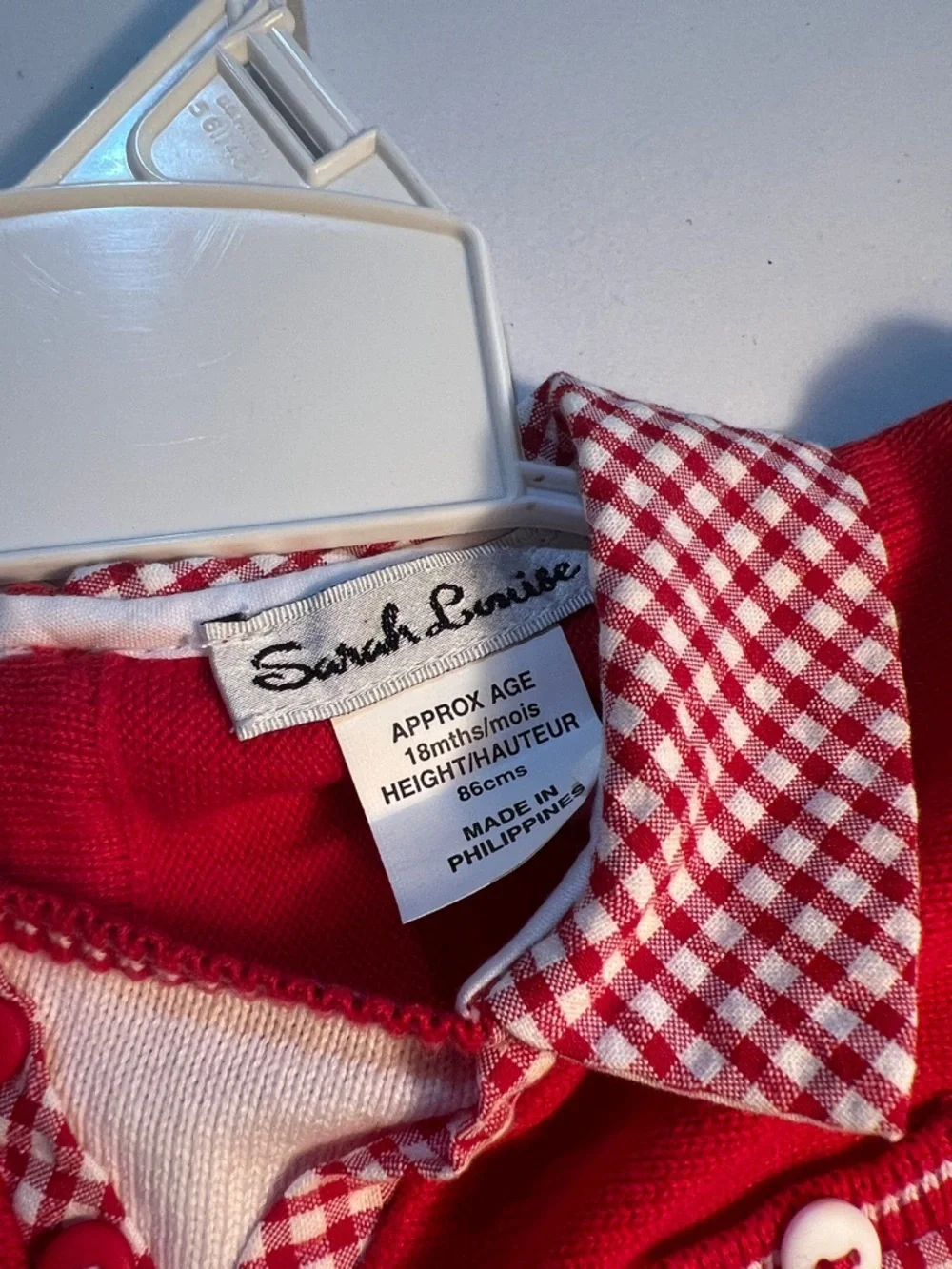 Sarah Louise Boys Red Gingham Polo - Short Sleeve Top & Shorts 18M​